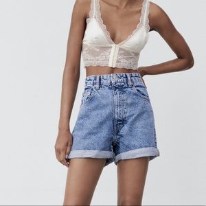 Zara Mom Fit Denim shorts
